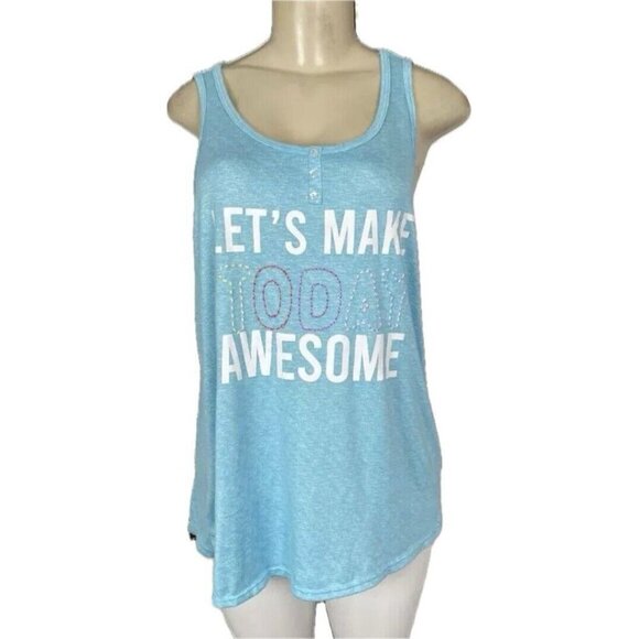 Secret Treasures XL Lot Of 2 Red-Blue Scoop Neck Embroidred Statement Sleep Tank - Picture 3 of 9